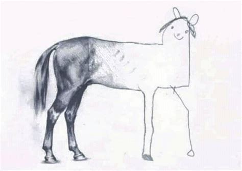 drawing of horse meme